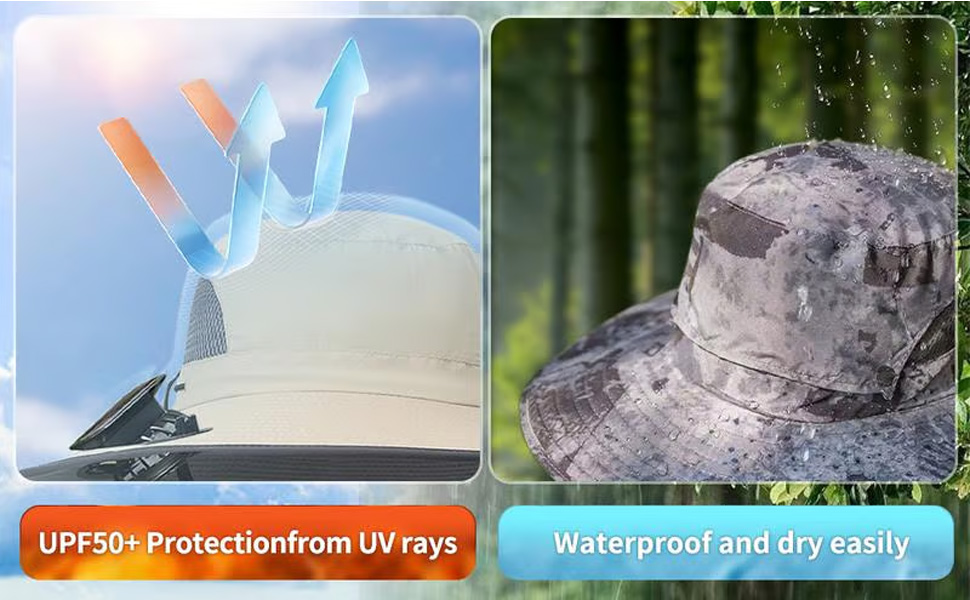 ultralight solar fan sun hat