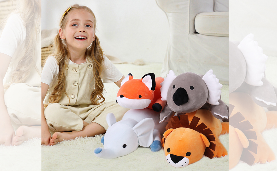 OurHonor Weighted Stuffed Animals, 4Lb Weighted Elephant