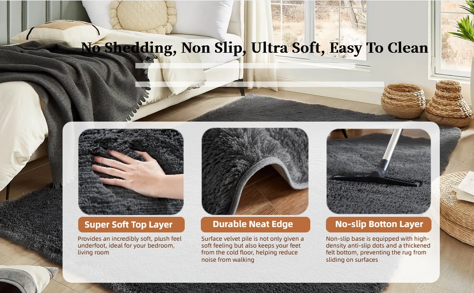 bedroom rug dark grey