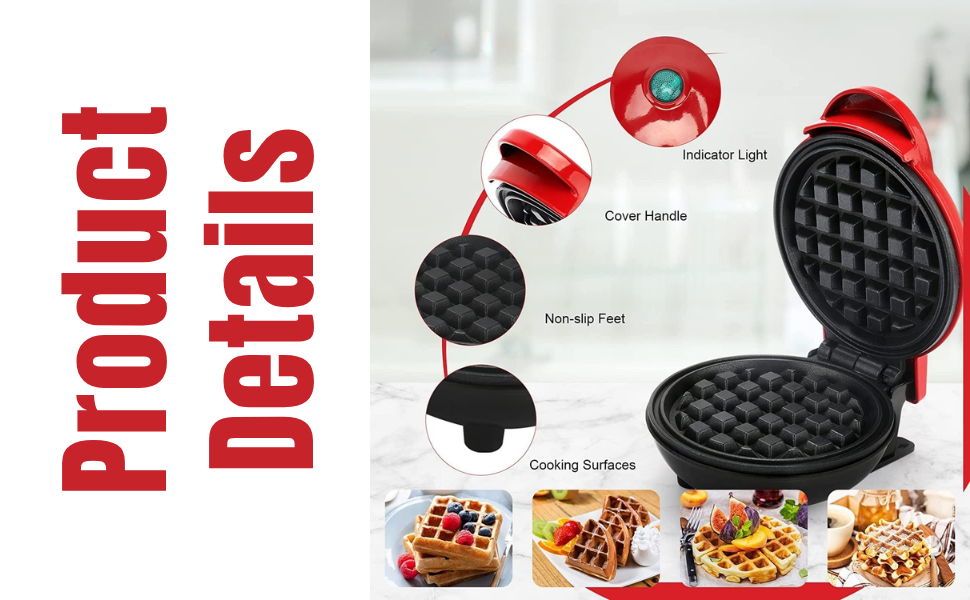mini waffle electric matchine Perfect For Breakfast, Dessert other Electric Waffle