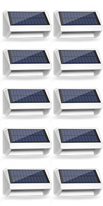Solar Deck Lights Solar Fence Lights Garden Decors 10 Pack White