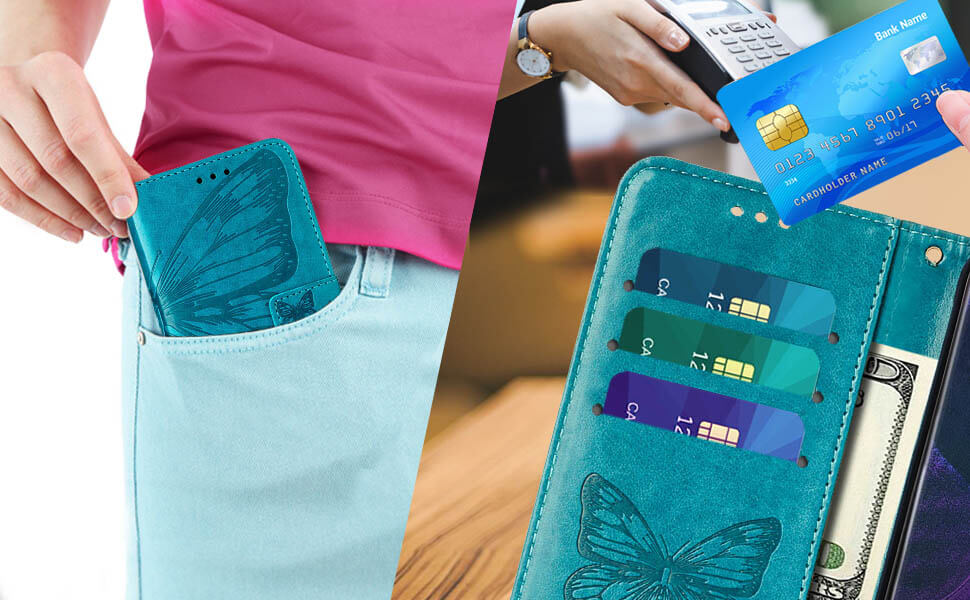 Compatible for iPhone XR Case Wallet,Card Holder [Kickstand][Wrist