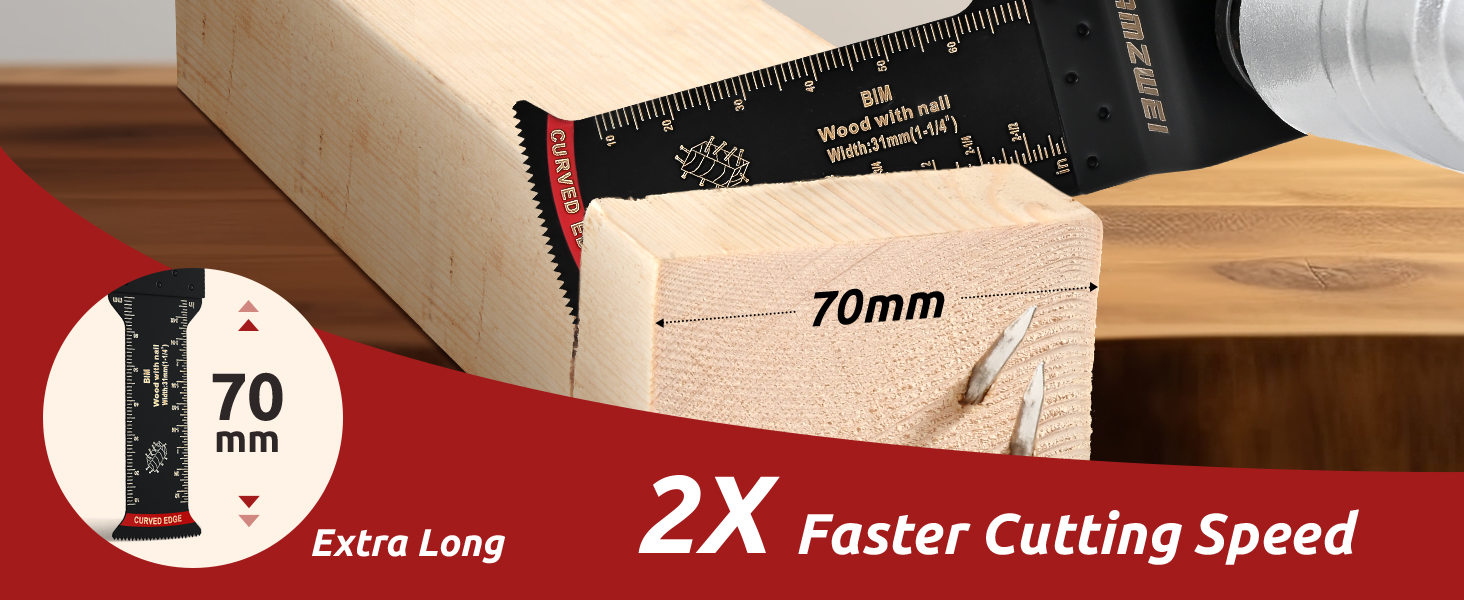 AMZWEI 30 Pcs BiMetal Oscillating Tool Blades Metal Cutting, Extra