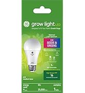 GE Lighting Grow Light LED Balanced Light Spectrum 9W Seeds and Greens A19 Light Bulb (1-Pack)