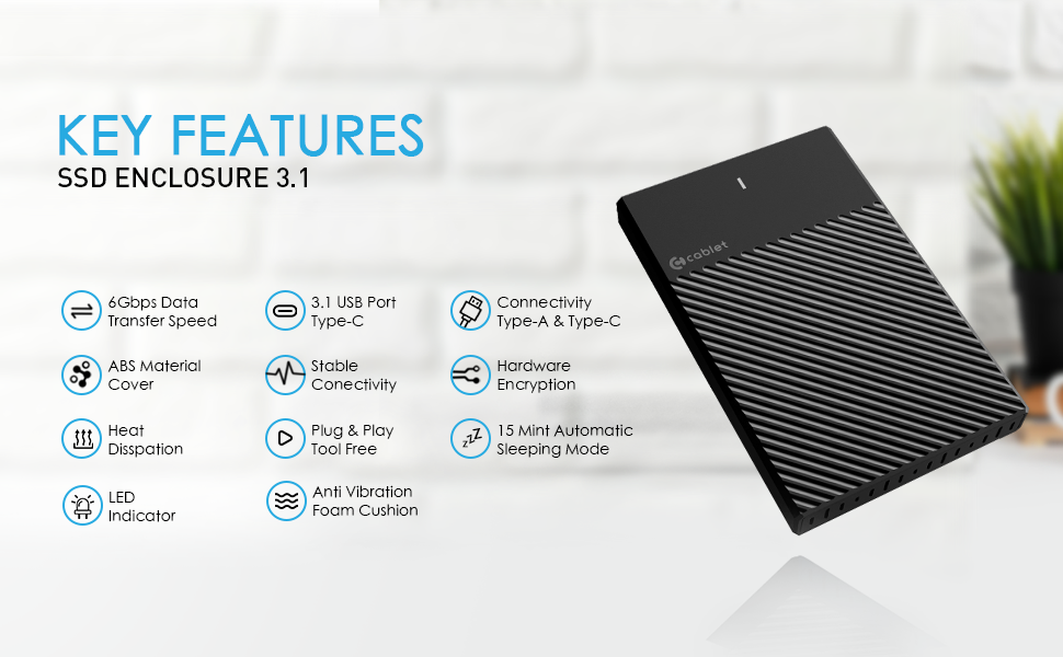 SSD HDD ENCLOSURE FEATURES
