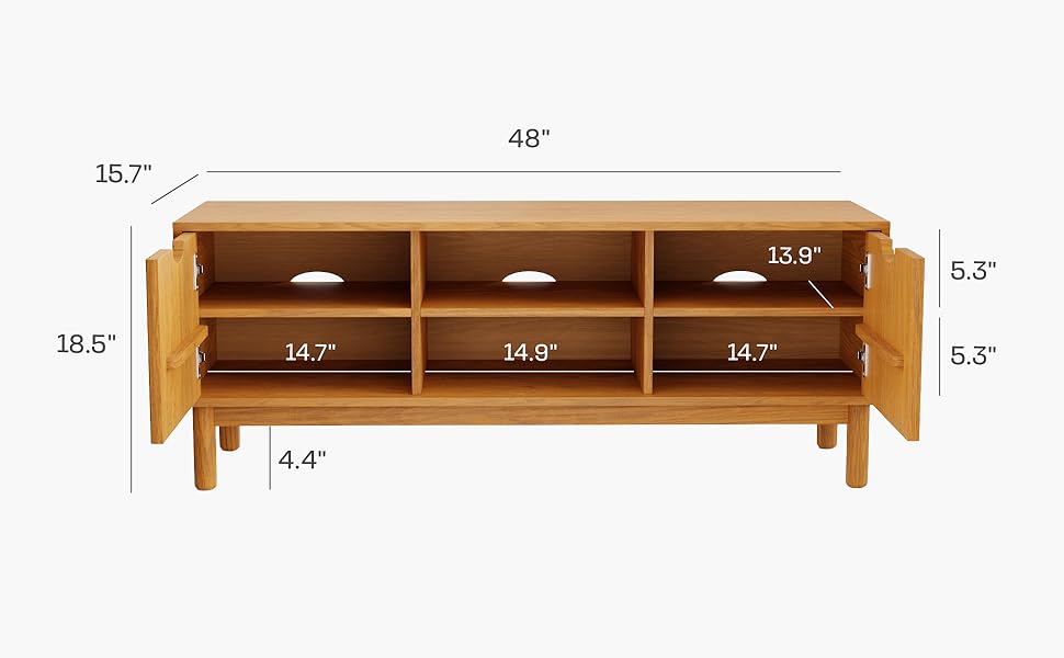 Low Profile Fluted TV Stand