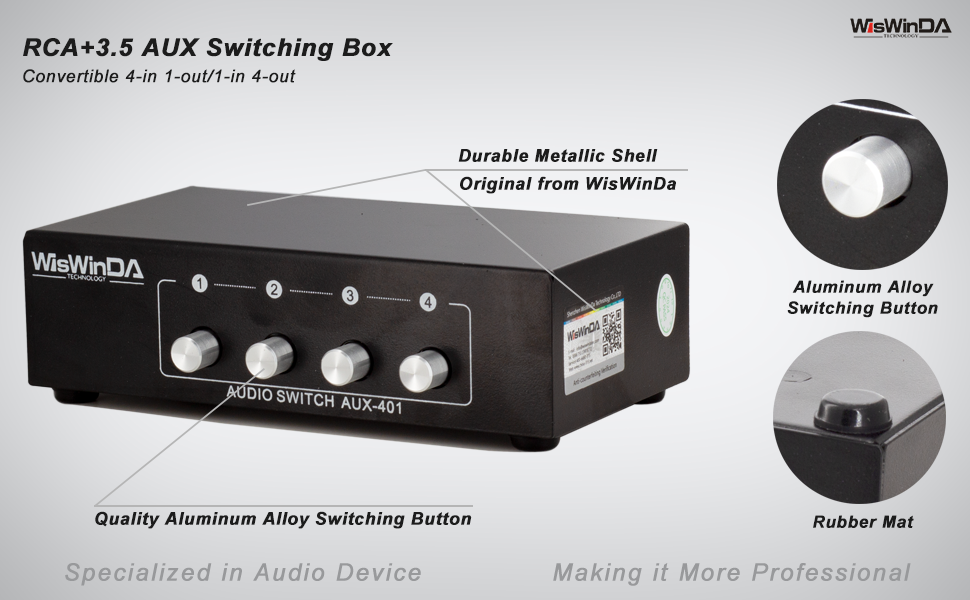IMP. CD『SWITCHing／I Got It』 Amazon.com: WisWinDa 4-in 1-Out RCA 3.5mm AuxAudio Switch