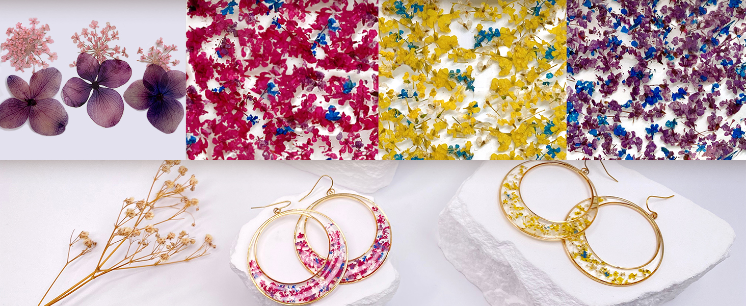 Ozel Dried flowers earrings