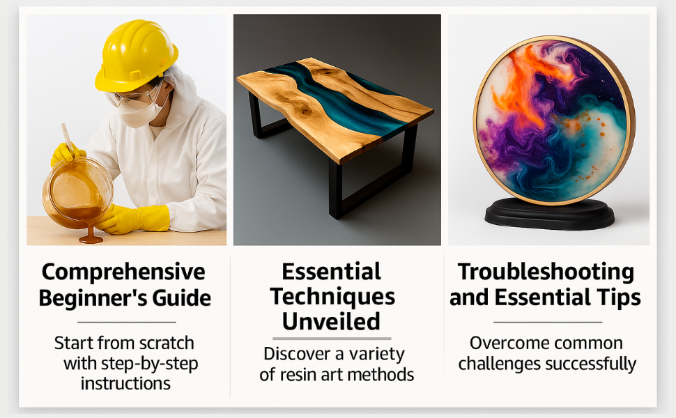 Woodworking and Epoxy Resin Art for Beginners (2 Books in 1): Step-by-Step Guide to Creating Wood Crafts, Tabletops, Coasters, Jewelry, and More - Includes Carpentry Plans and Resin Video Tutorials 5 epoxy resin crafts