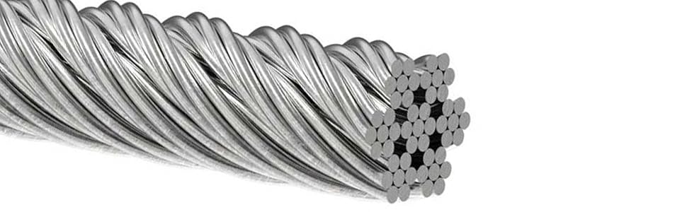 Edelstahl Seil 7x7 mittelweich Drahtseil Edelstahlseil VA4 INOX316 ...