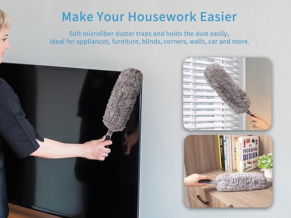 MR.SIGA Lint Free Microfiber Duster