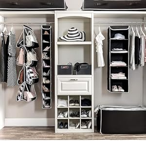 clothing rack with shelves