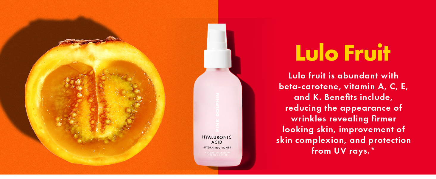 lulo fruit hyaluronic acid hydrating facial toner collagen vitamin c colombian skin care vegan