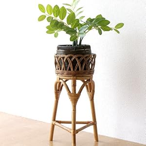ラタン製フラワースタンド　3段式花台　籐　インテリア　アジアンテイスト Amazon.co.jp: フラワースタンド 花台 ラタン おしゃれ 室内