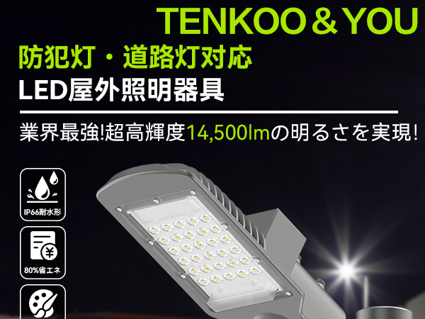 Amazon.co.jp: 【小型軽量・省エネ】TENKOO&YOU LED防犯灯 道路