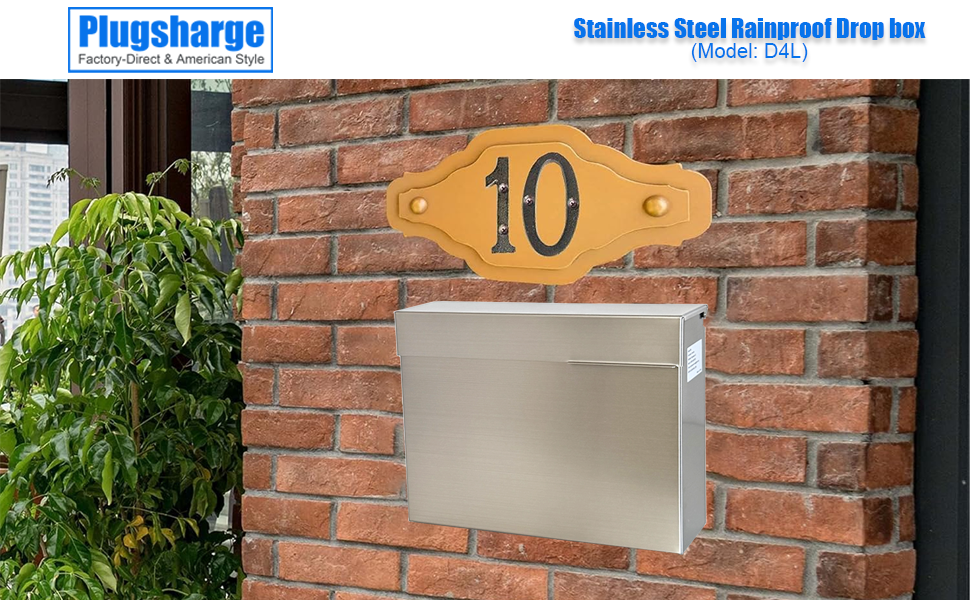D4L Stainless Steel Rainproof Mail box