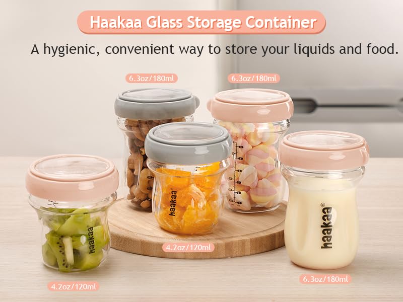 haakaa Breastmilk Storage Bottle Glass Baby Food Storage