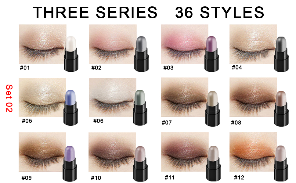 12 Colors eyeshadow stick