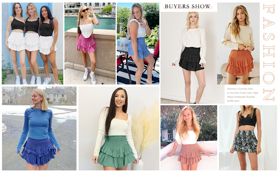 〖L〗herlipto Pleated Mini Skort Womens Pleated Mini Skirt High Waisted Skorts Ruffle Summer