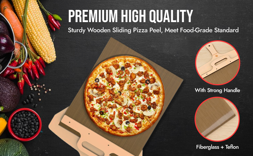 Wooden Pizza Slider Peel