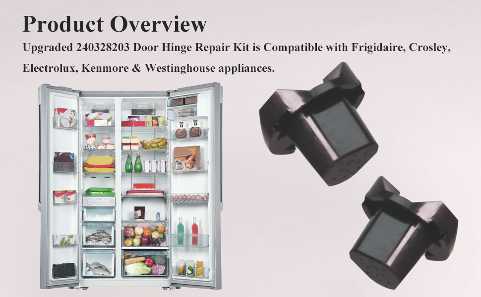 2 Pcs 240328203 Refrigerator Door Hinge Bushing Bearing Closing Cam, Replacement for Frigidaire Electrolux Refrigerator Parts, Fit for The Bottom Door, Replaces Part # AP3757897,1056737, PS976452 2 A1.2HSJL01.L详情1