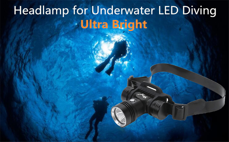 LUXJUMPER Diving Headlamp Rechargeable Super Bright 5000 Lumens 3 Modes