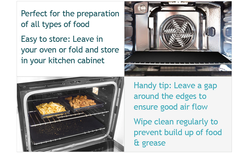 SPARES2GO Universal Teflon Oven Liner Non Stick Heavy Duty Fan Assisted