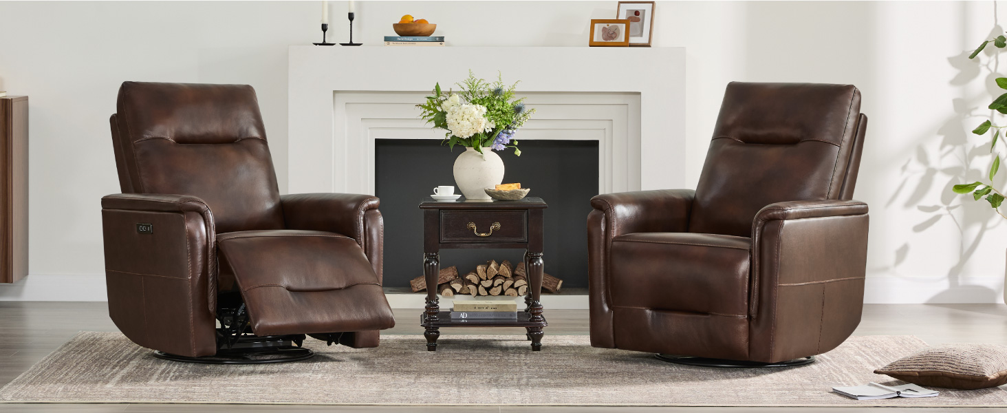 genuine leather recliner