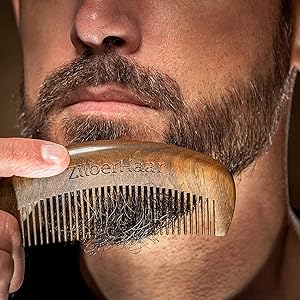 Natural sandalwood wooden comb for men's beard product boar bristle beard care beard care for men