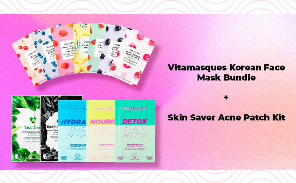 Vitamasques Korean Face Mask Bundle Juicy Face Sheet