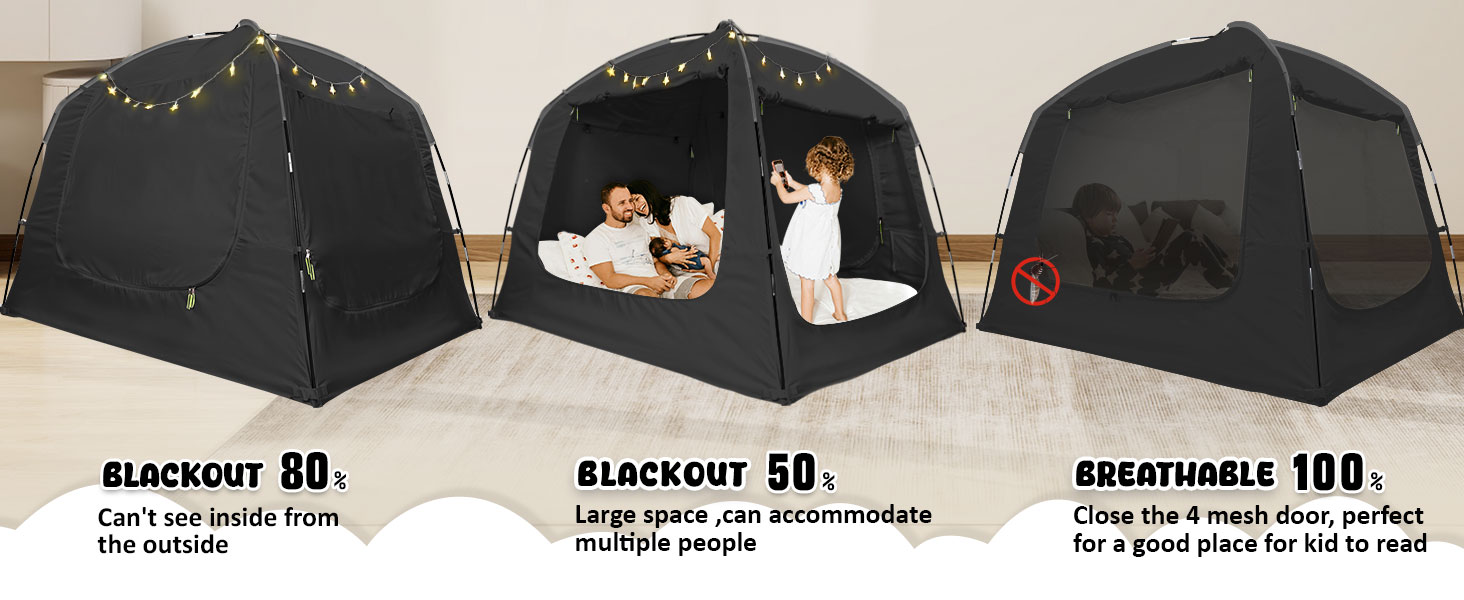 Bed Tent Bed Canopy Bunk Twin Full Queen King Size for Kids Adult Sleep Dream Tent Blackout Tents