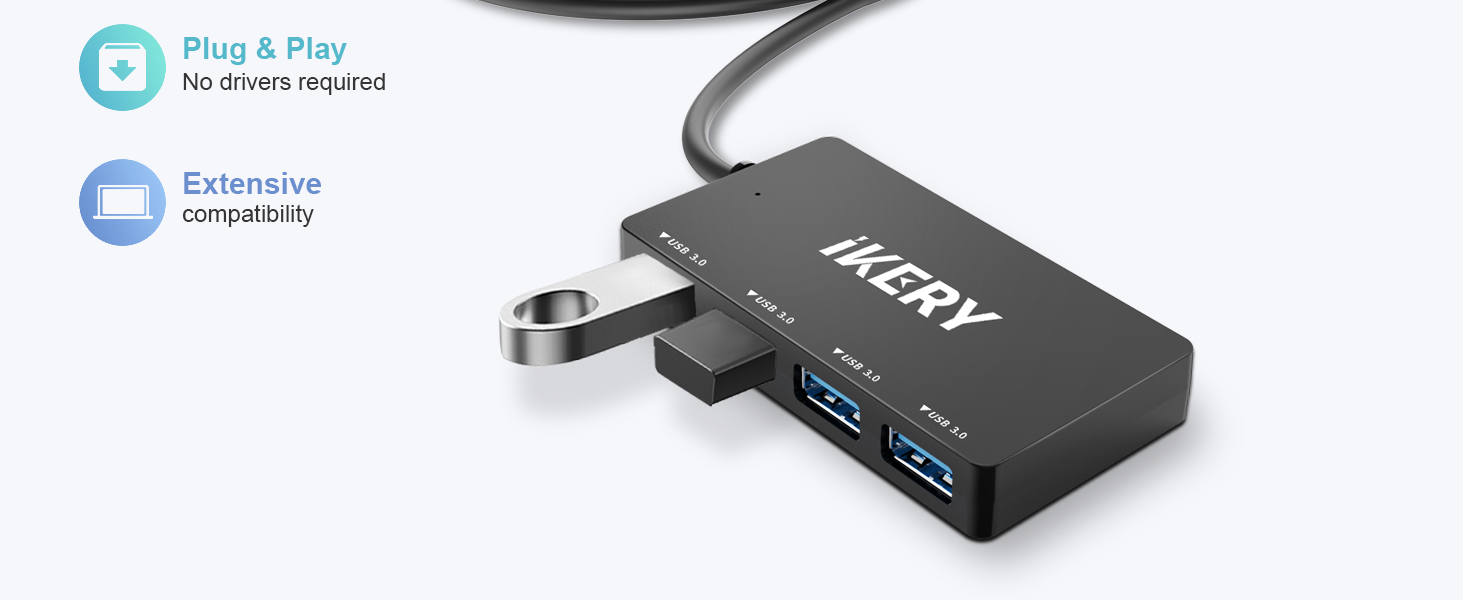 IKERY 4-in-1 USB 3.0 Hubs