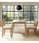 SIMTONAL Farmhouse Dining Table Set for 4, Wooden Dining Roon Table and Solid Wood Chairs, 5-Piec...