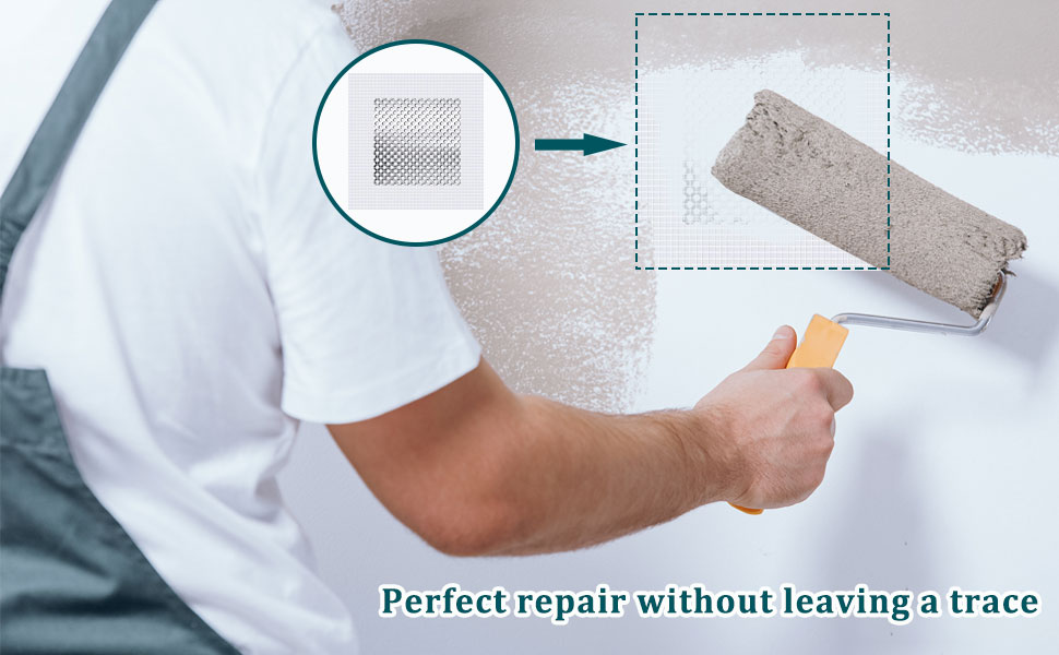 6" X 6" Drywall Repair Patch kit, Self Adhesive Fiberglass Aluminum