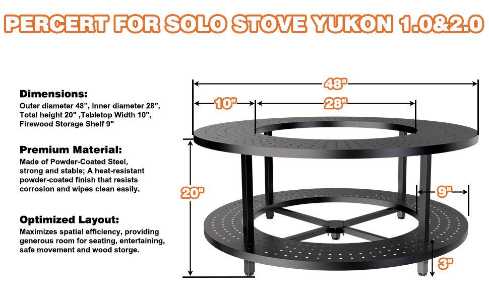 fire pit surround tabletop