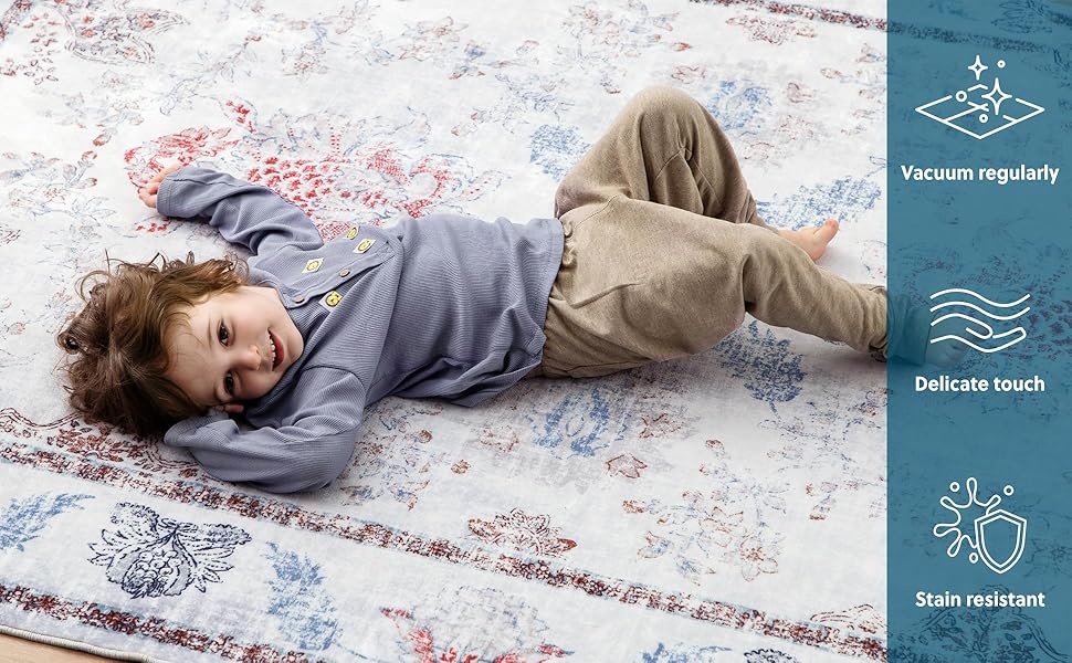 Bedsure Bedroom Rug 4x6 Area Rug, Rug for Bedroom, Vintage