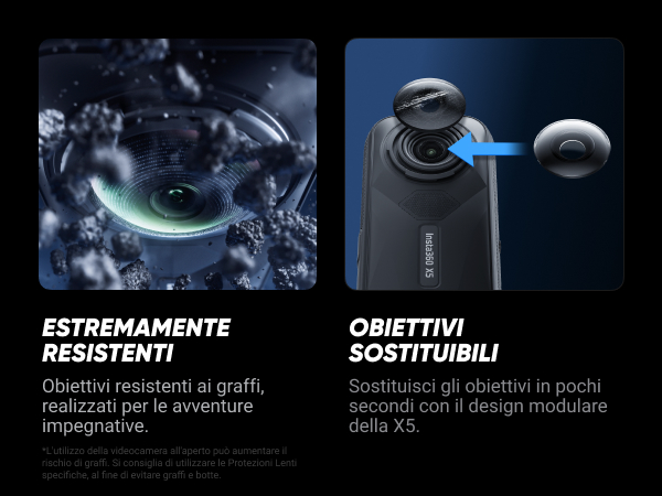 Insta360 X5 Pack Standard - Action Cam Impermeabile 360° in