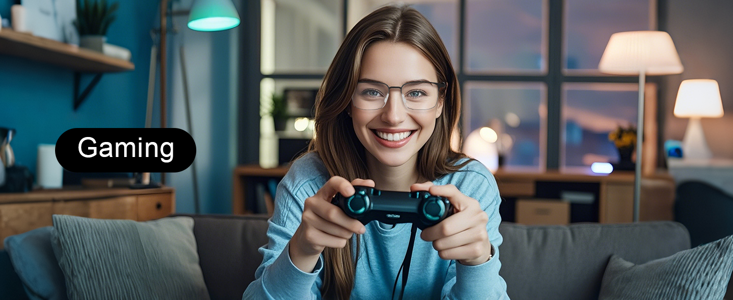 smart glasses for women & men, smart eyewear with bluetooth suitable for gaming