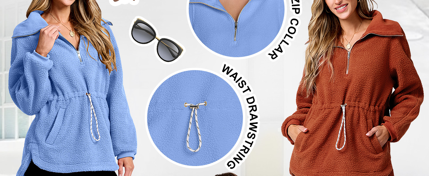 Women Fuzzy Sherpa Jacket with Pocket