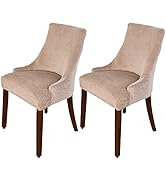 MIFXIN Velvet Wingback Chair Cover Slipcover Stretch Washable Arm Chair Protector Seat Cover for ...