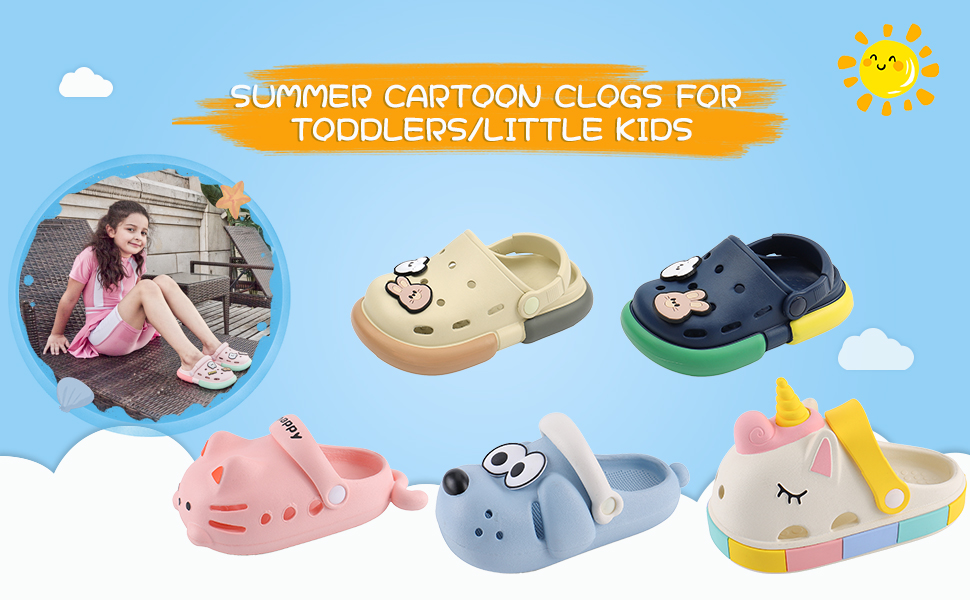 summer cartoon clogs