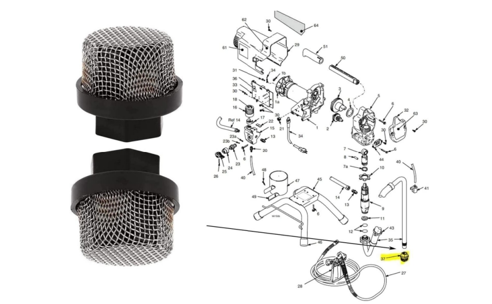 246385 Hose Inlet Strainer Filter Inlet Suction Strainer