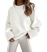 ANRABESS Women's Oversized Sweaters 2025 Long Sleeve Fuzzy Knit Casual Chunky Pullover Sweater Fa...