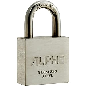 【新品未使用】ステンレス　スチール南京錠65【ALPHA】 Amazon | 南京錠 2個セット ステンレススチールパドロック