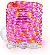 Brizled Halloween Rope Lights, 18ft 216 LED Purple & Orange Halloween Lights, 120V Plugin Rope Li...