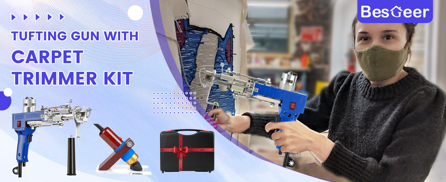 BRSGEER Tufting Gun with Carpet Trimmer Kit