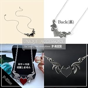 Amazon | [P-Rize] デビル ウイング ネックレス レディース 2色