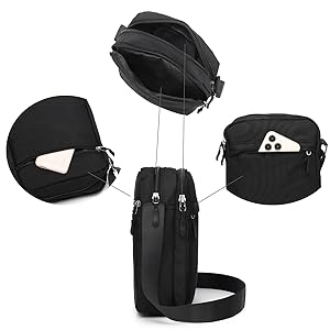 multi pockets crossbody bag