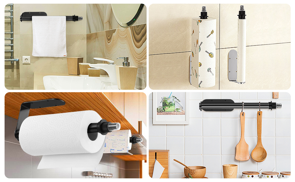 Wekuch Paper Towel Holder with Spray Bottle, Under