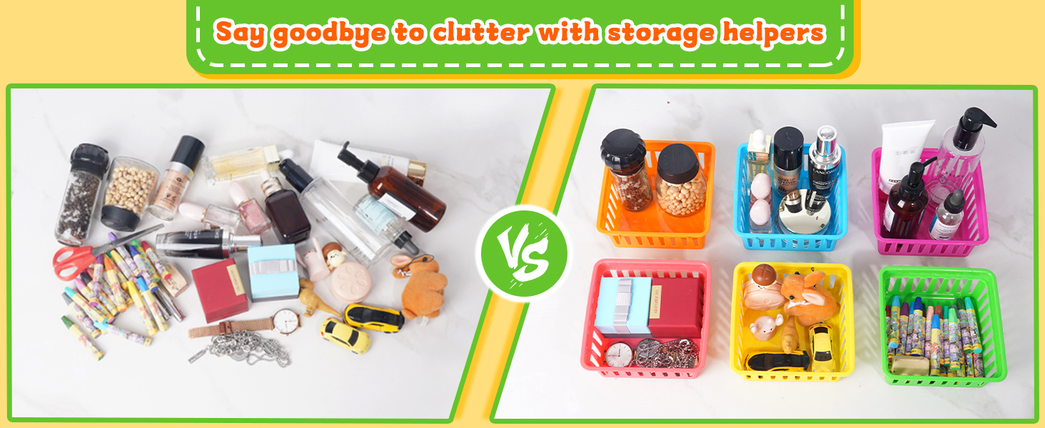 Pencil Holders, Pencil Baskets, Small Plastic Baskets for Organizing